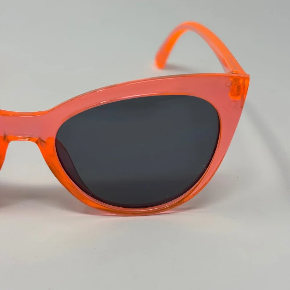 Cat Eye‎ Sunglasses Girls One Size Orange Neon Retro Summer Beach